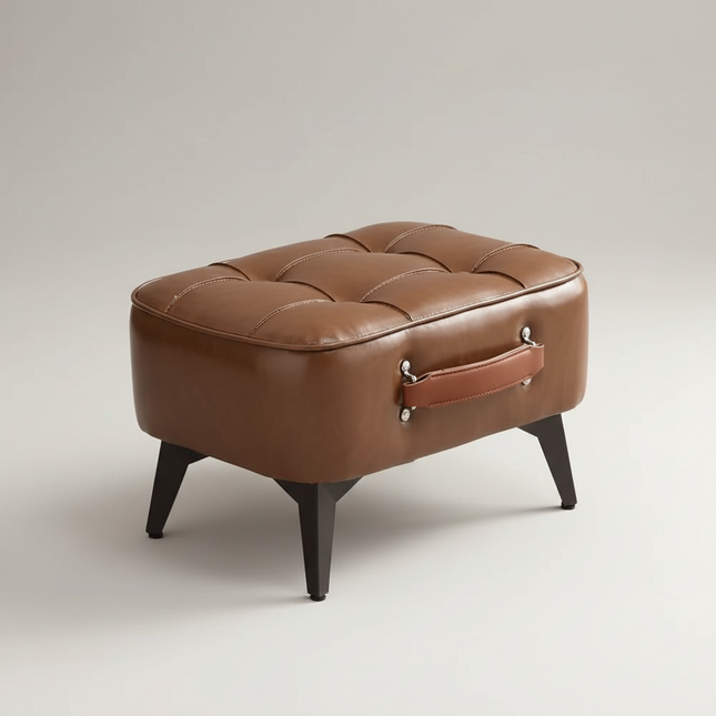 1pc Minimalist Short Stool, Super Soft & Space Saving Short Sofa, Household Shoe Bench With Soft Seating, For Living Room Entry