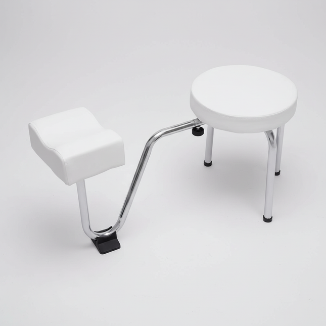 Pedicure Stool Chair Beauty Salon Lift Stool Footrest Nail Bench Height Adjustable 10KG Load-bearing White/Black