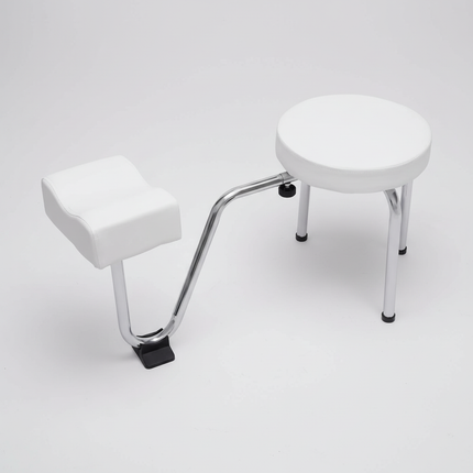 Pedicure Stool Chair Beauty Salon Lift Stool Footrest Nail Bench Height Adjustable 10KG Load-bearing White/Black