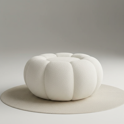 Pumpkin Sofa Low Stools Foot pedal Lamb Wool Shape Velvet Fabric Simple Modern Living Room Light Luxury Bedroom Round Ottomans