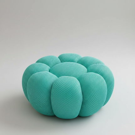 Nordic Sofa Pedal Simple Round Stool Low Ottomans Living Room Sofa Footstool 3D Fabric Creative Leg Footstool Pumpkin Footstools