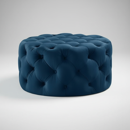 Velvet Round Ottoman Luxury Sofa Living Room Furniture Modern Bedroom Floor Pouf Clothing Store Shoes-changing Soft Stool B