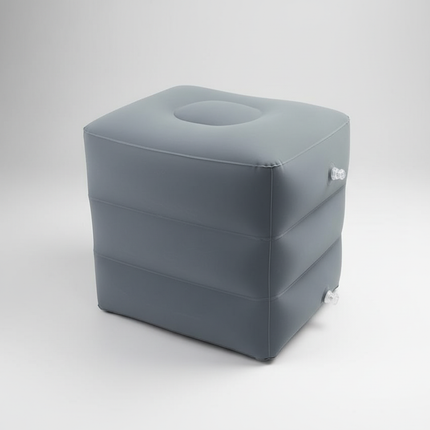 PVC Inflatable Travel Pillow Foot Rest Pillow Stool  Kids Airplane Bed Car Bus Adjustable Three Layers Height Adult Flight Foot