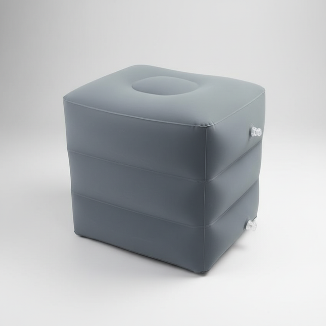 PVC Inflatable Travel Pillow Foot Rest Pillow Stool  Kids Airplane Bed Car Bus Adjustable Three Layers Height Adult Flight Foot