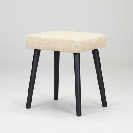 Pouf Dressing Table Stool Teddy Velvet Salon Footrest Rectangular Pouf with Padded Seat for Bedroom Living Room