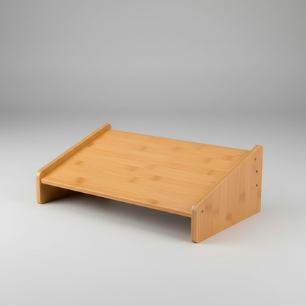 Comfortable footstool with adjustable pedals fatigue relieving footstool bamboo office footstool seat posture improvement device