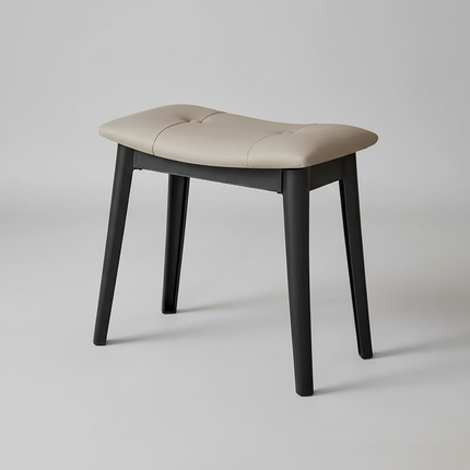 Vanity Stool Vanity Chair Saddle Cushion Ottoman Stool Chair with Solid Wood Legs, Modern Piano Bench Makeup and Foot Stool