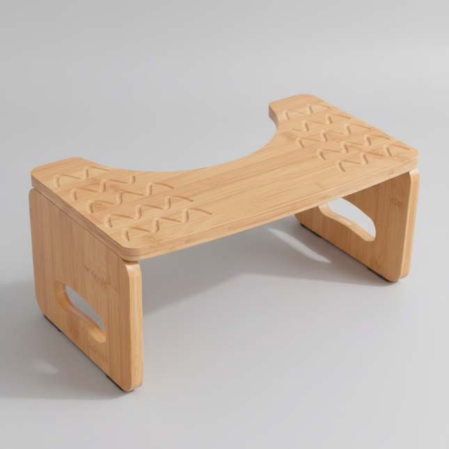 Wooden Bathroom Step Stool Foldable Maternity Toilet Stool Stable Elderly Footrest for Toilet  Durable Commode Step for Home