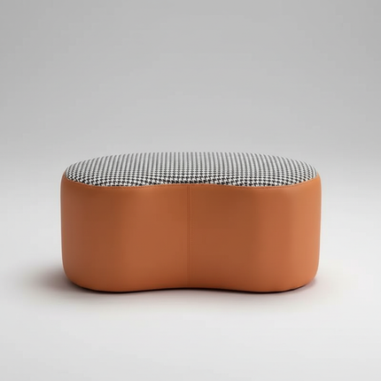 Luxury Stool INS Lamb Changing Wool Foot Stool Bedroom Pouf Nordic Shoe Ottoman Creative Design Living Room Floor Sofa Bench