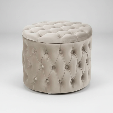 Nordic Luxury Sofa Footstool Living Room Bedroom Wardrobe Rest Stool Internet Celebrity Pink Fabric Storage Round Sofa Stool