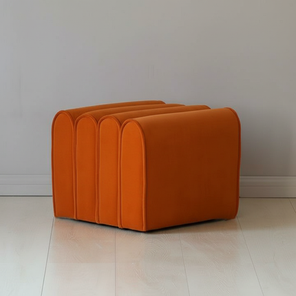 Shoe Change Stool for Living Room Fitting Room Bedroom Fashion Designer Sofa Foot Stool Frame Bed End Stool  Flannel + Wood