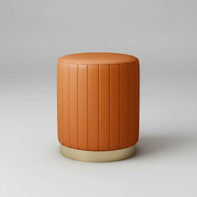 Scandinavian Velvet Makeup Stool - Swivel Vanity Chair with Gold Legs, Instagrammable Nail Salon Stool for Bedroom & Living Room