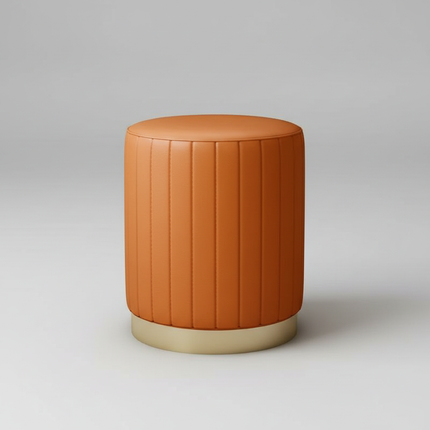 Scandinavian Velvet Makeup Stool - Swivel Vanity Chair with Gold Legs, Instagrammable Nail Salon Stool for Bedroom & Living Room