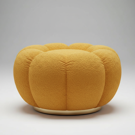 Pumpkin Sofa Low Stools Foot pedal Lamb Wool Shape Velvet Fabric Simple Modern Living Room Light Luxury Bedroom Round Ottomans