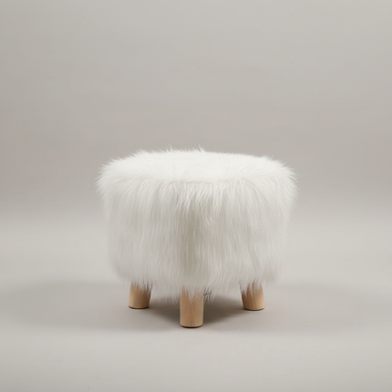 Adorable Shoes-changing Stool Plush Wooden Footrest Removable Chair Cover Soft Seat Cushion Home Decor Furnitu 가구 걸상