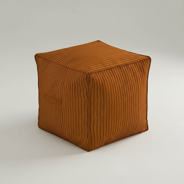 1 PCS Unstuffed Square Pouf Ottoman Storage Footrest Cover For Organizing Clothes Blankets Kids Toys Stylish Home Decor