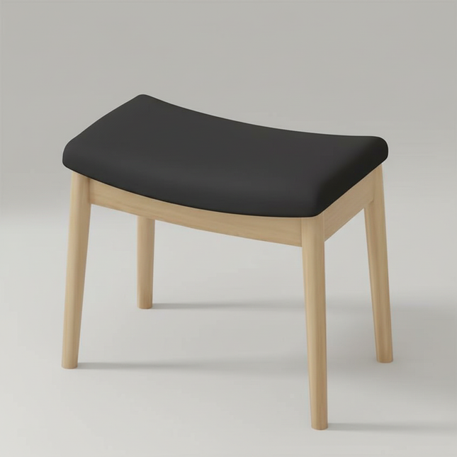 Foot Stool, Saddle Cushion Vanity Stool, Modern Concave Ottoman with Upholstered Seat for Entryway, Bedroom, Patio, Living Room.