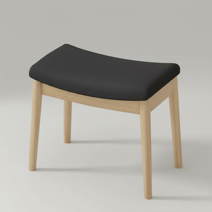 Foot Stool, Saddle Cushion Vanity Stool, Modern Concave Ottoman with Upholstered Seat for Entryway, Bedroom, Patio, Living Room.