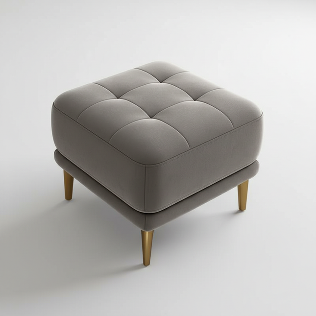 Modern Light Luxury Foot Stool Comfortable Velvet Shoes Bench Elastic Latex Sofa Seat Stable and Load Bearing Hallway Ottoman