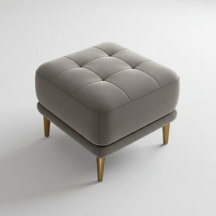 Modern Light Luxury Foot Stool Comfortable Velvet Shoes Bench Elastic Latex Sofa Seat Stable and Load Bearing Hallway Ottoman