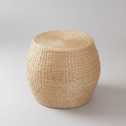 Straw Pier Changing Shoe Stool Tatami Round Stool Hallway Ottoman Furniture For Home Hand Woven Bedroom Rattan Chair Modernity