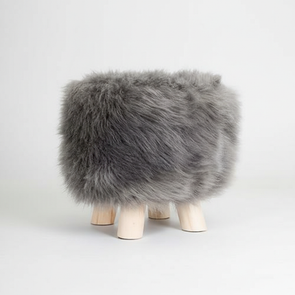 Adorable Shoes-changing Stool Plush Wooden Footrest Removable Chair Cover Soft Seat Cushion Home Decor Furnitu 가구 걸상