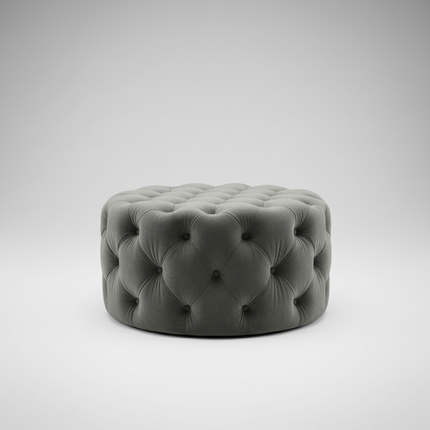 Velvet Round Ottoman Luxury Sofa Living Room Furniture Modern Bedroom Floor Pouf Clothing Store Shoes-changing Soft Stool B