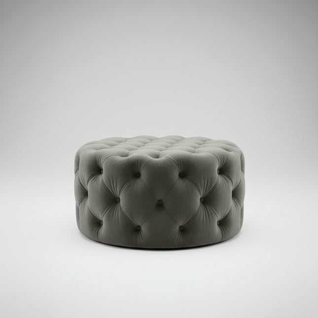 Velvet Round Ottoman Luxury Sofa Living Room Furniture Modern Bedroom Floor Pouf Clothing Store Shoes-changing Soft Stool B