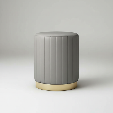 Scandinavian Velvet Makeup Stool - Swivel Vanity Chair with Gold Legs, Instagrammable Nail Salon Stool for Bedroom & Living Room