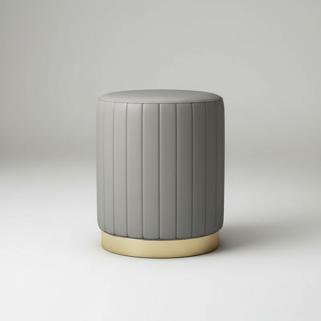 Scandinavian Velvet Makeup Stool - Swivel Vanity Chair with Gold Legs, Instagrammable Nail Salon Stool for Bedroom & Living Room