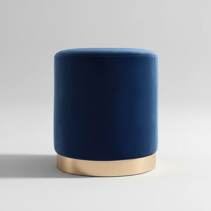 Living Room Round Stool Vanity Stool Velvet Ottoman Footrest Home Office  Compact Low Pouf  Shoe changing stool Dia33XH42cm