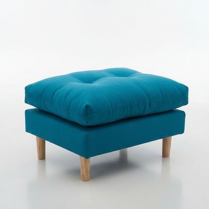 Soft Velvet Solid Wood Bed-End Bench  Durable Nordic Sofa Footstool  Sturdy Living Room Ottoman  Versatile Square Footrest