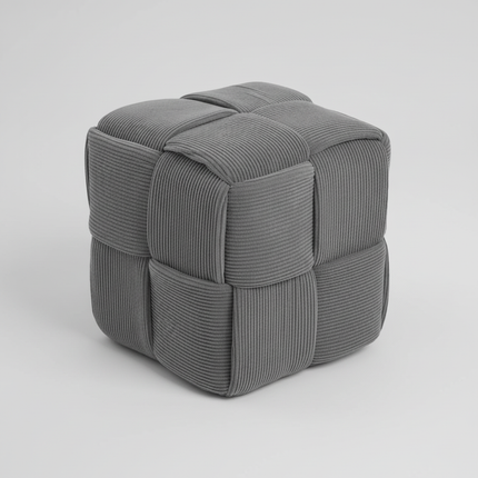 Foot Rest Soft and Comfortable Square Corduroy Woven Design Sofa Stool