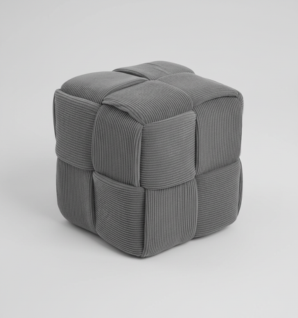 Foot Rest Soft and Comfortable Square Corduroy Woven Design Sofa Stool