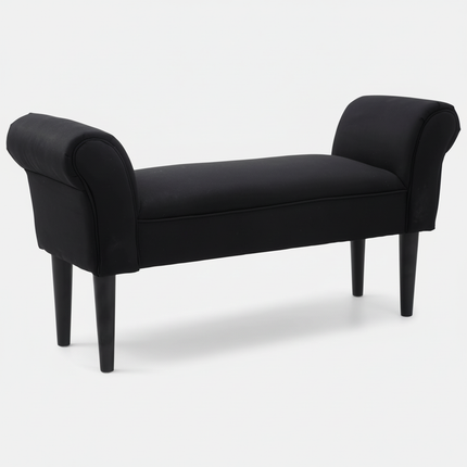 Homcom Footstool Bedside Bench with Arms Upholstered Bedroom Bench