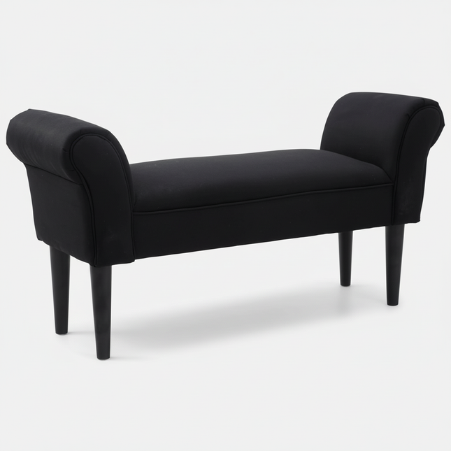 Homcom Footstool Bedside Bench with Arms Upholstered Bedroom Bench