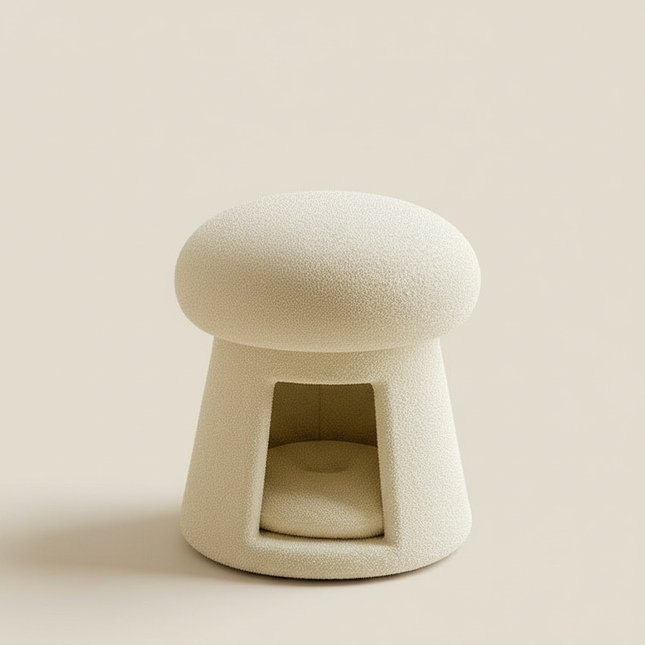 Nordic Living Room Ottomen with Cat Pet Nest Shoes Changing Stool Low Chair Bench Footrest for Hallway Entrance Decor Furniture