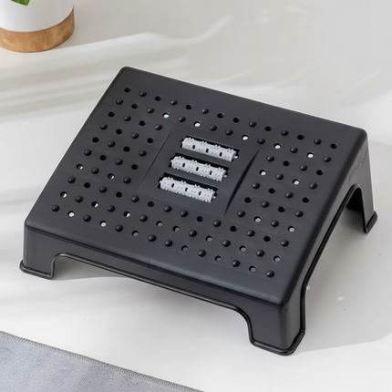 Under Desk Footrest Ergonomic Foot Stool with Massage Rollers Max-Load 120Lbs Desk Leg Rest Pain Relief for Home Office Work