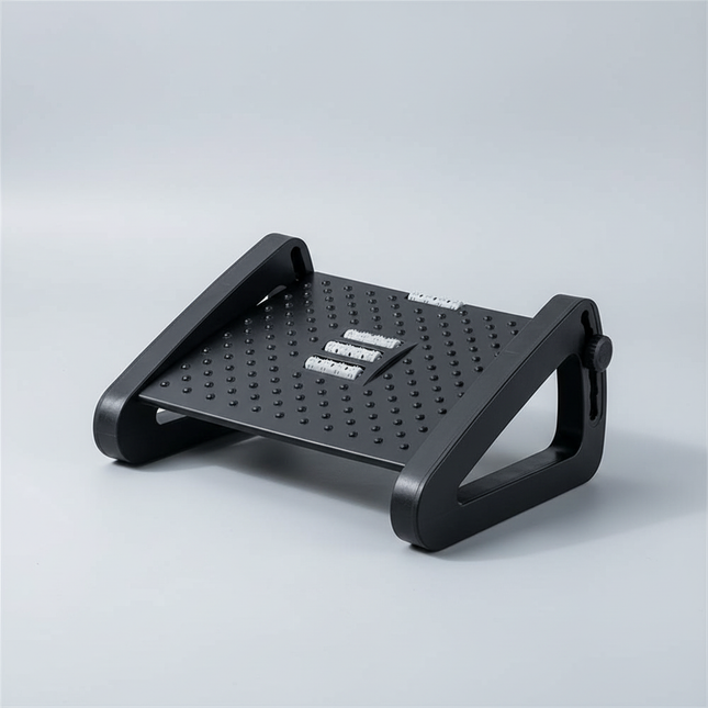 Under Desk Footstool Adjustable Foot Stepping Height Plastic Footrest Promote Leg Circulatio Ergonomic Rollers Massage Footrest