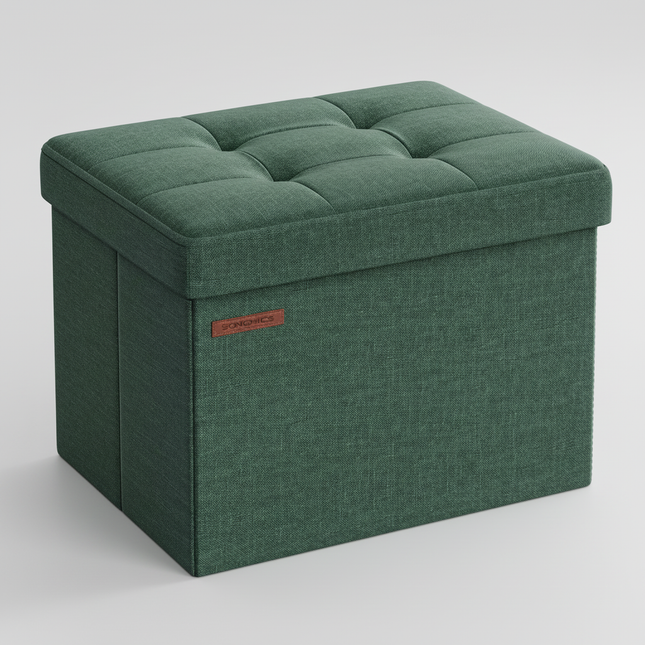 SONGMICS 41cm Bench with Storage Folding Seat Chest Storage Box Footstool Base