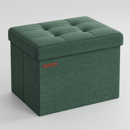 SONGMICS 41cm Bench with Storage Folding Seat Chest Storage Box Footstool Base