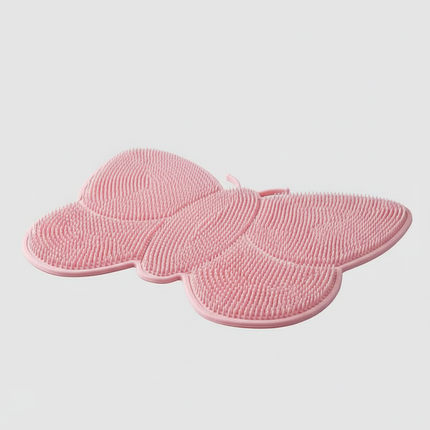 Butterfly Washable Shower Floor Mat Massage and Clean Feet Bathroom Shower Foot Scrubber Mat Foot Cleaner Brush