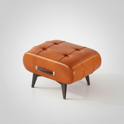 Light Luxury High-End Multi-Use Leather Platform Stool for Living Room Coffee Table Sofa Footrest Shoe Storage Doorway