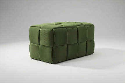 Foot Rest Soft and Comfortable Square Corduroy Woven Design Sofa Stool