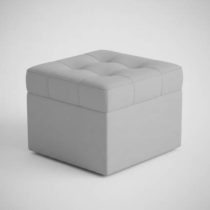 Solid Wood Storage Ottoman, Large Capacity Home Sofa Box, Movable Leather Bed End Bench, Wear-Resistant Entryway Shoe Stool