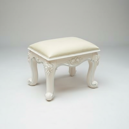 Retro Fabric Dressing Chair, Child Round Stool, Dressing Seat, Home Furniture, Living Room Dinning Chair, ABS Leg, Round Ottoman