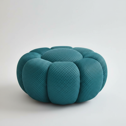 Nordic Sofa Pedal Simple Round Stool Low Ottomans Living Room Sofa Footstool 3D Fabric Creative Leg Footstool Pumpkin Footstools