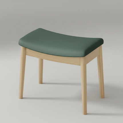 Foot Stool, Saddle Cushion Vanity Stool, Modern Concave Ottoman with Upholstered Seat for Entryway, Bedroom, Patio, Living Room.