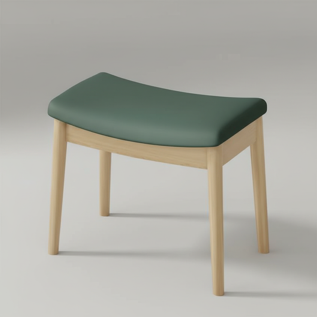 Foot Stool, Saddle Cushion Vanity Stool, Modern Concave Ottoman with Upholstered Seat for Entryway, Bedroom, Patio, Living Room.