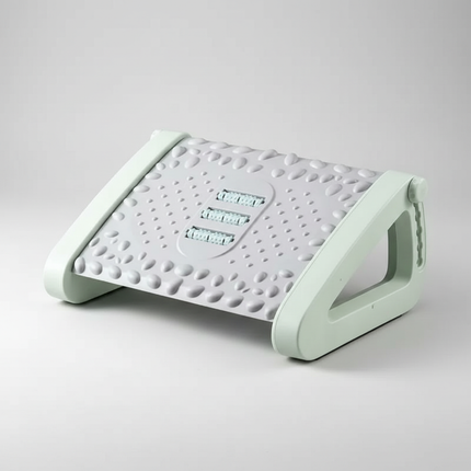 Portable Foot Rest Ergonomic Office Footrest Under Desk Feet Stool for Home Office Work Foot Resting Stool with Massage Rollers